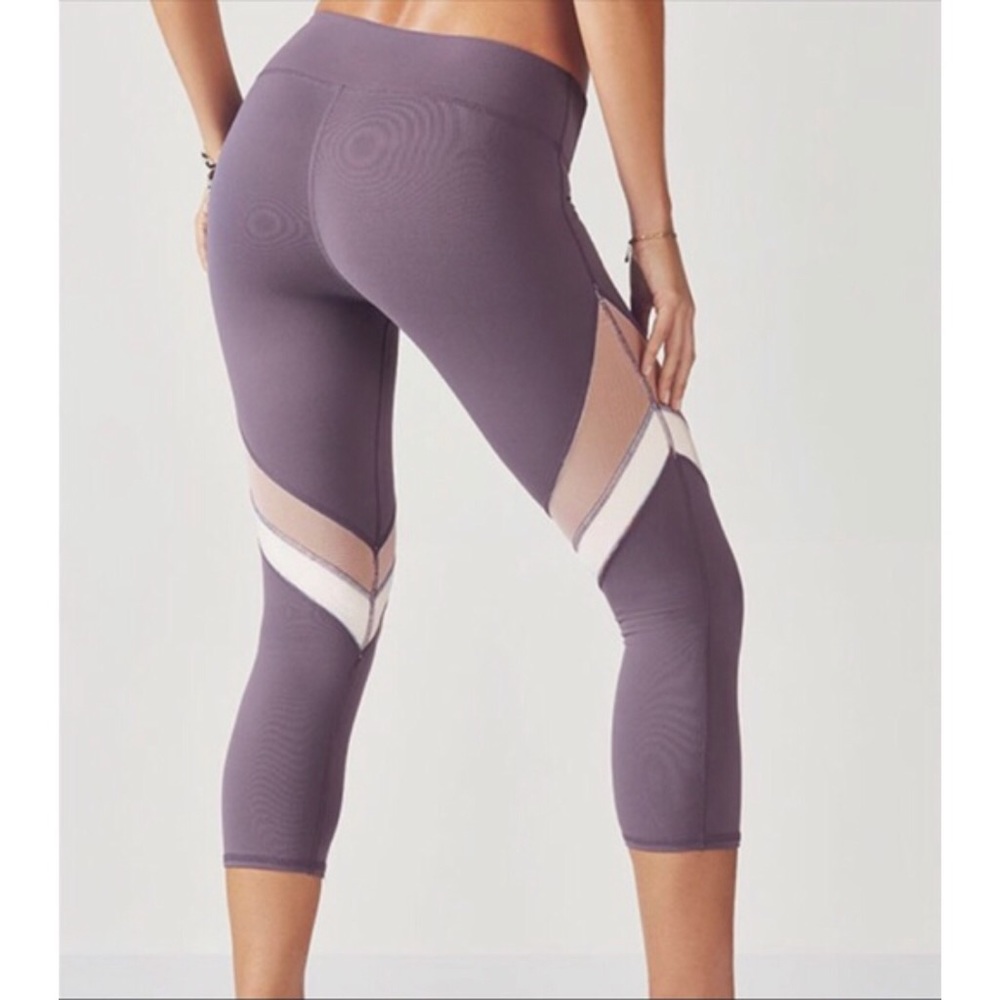 Fabletics Purple Mesh Leggings Size XSMALL